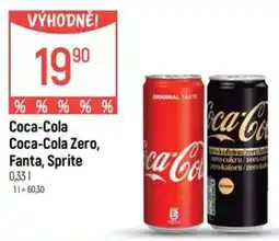Globus Coca-Cola Coca-Cola Zero, Fanta, Sprite nabídka