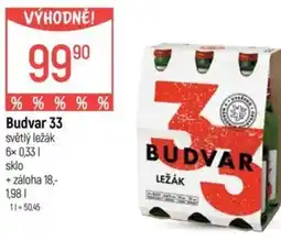 Globus Budvar 33 světlý ležák nabídka