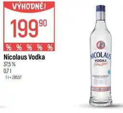 Globus Nicolaus Vodka nabídka