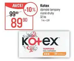 Globus Kotex dámské tampony nabídka