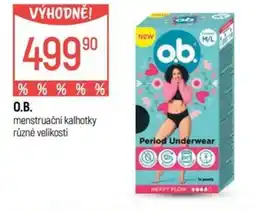 Globus O.B. menstruační kalhotky nabídka