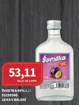 Kubík potraviny Švestka 40% nabídka