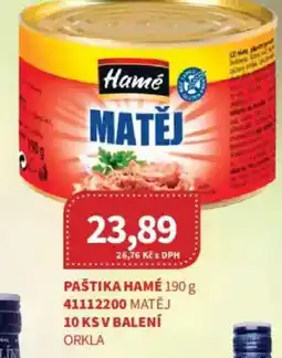 Kubík potraviny Paštika Hamé nabídka
