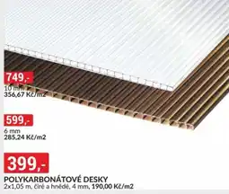 Baumax Polykarbonátové desky nabídka