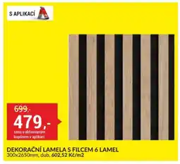 Baumax Dekorační lamela s filcem 6 lamel nabídka