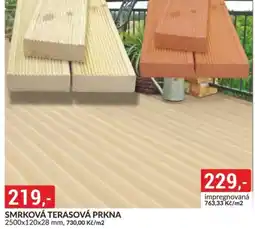 Baumax Smrková terasová prkna nabídka