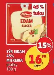 Penny Market Sýr Eidam 45% Milkeria plátky 100 g nabídka