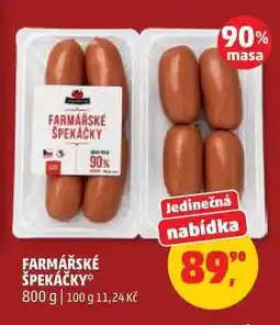 Penny Market Farmářské špekáčky nabídka