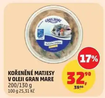 Penny Market KOŘENĚNÉ MATJESY V OLEJI GRAN MARE nabídka