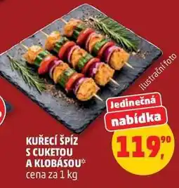 Penny Market Kuřecí špíz s cuketou a klobásou nabídka