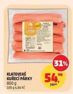 Penny Market KLATOVSKÉ KUŘECÍ PÁRKY nabídka