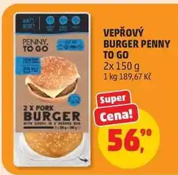 Penny Market Vepřový Burger Penny To Go nabídka