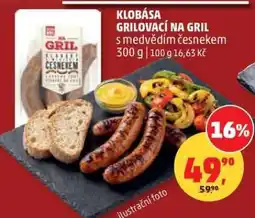 Penny Market Klobása grilovací na gril s medvědím česnekem nabídka