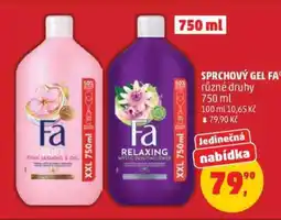 Penny Market SPRCHOVÝ GEL FA nabídka