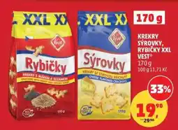 Penny Market Krekry Sýrovky, Rybičky XXL Vest nabídka