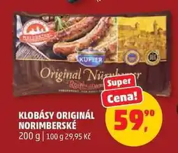 Penny Market KLOBÁSY ORIGINÁL NORIMBERSKÉ nabídka