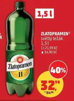 Penny Market Zlatopramen světlý ležák 1,5 l nabídka