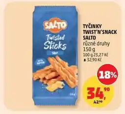 Penny Market TYČINKY TWIST'N'SNACK SALTO nabídka