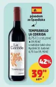 Penny Market TEMPRANILLO LA CORRIDA nabídka