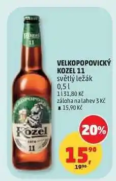 Penny Market Velkopopovický Kozel 11 světlý ležák 0,5 l nabídka