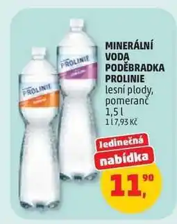 Penny Market MINERÁLNÍ VODA PODĚBRADKA PROLINIE nabídka