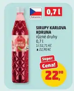 Penny Market SIRUPY KARLOVA KORUNA nabídka