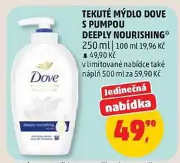 Penny Market Tekuté mýdlo Dove s pumpou Deeply Nourishing nabídka