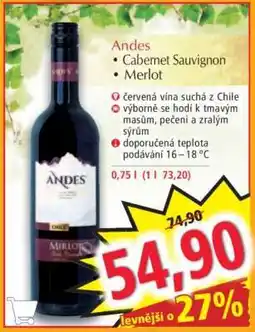 Norma Andes Cabernet Sauvignon Merlot nabídka