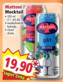 Norma Mattoni mocktail nabídka