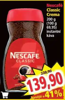 Norma Nescafé Classic, Crema nabídka