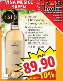 Norma Ungheni Chardonnay Sauvignon Blanc nabídka