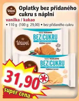 Norma Oplatky bez přidaného cukru s náplní nabídka