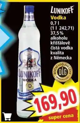 Norma LUNIKOFF Vodka nabídka