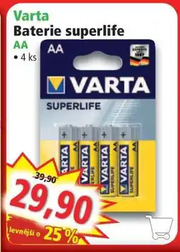 Norma Varta Baterie superlife nabídka