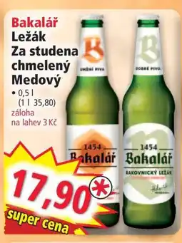 Norma Bakalář Ležák Za studena chmelený Medový nabídka