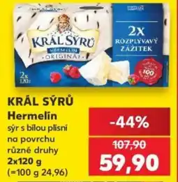 Kaufland KRÁL SÝRŮ Hermelín nabídka