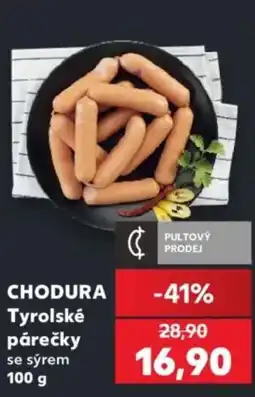 Kaufland CHODURA Tyrolské párečky nabídka