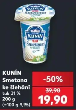 Kaufland KUNIN Smetana ke šlehání nabídka