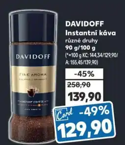 Kaufland DAVIDOFF Instantní káva nabídka