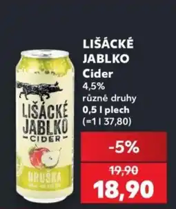 Kaufland LIŠÁCKÉ JABLKO Cider nabídka
