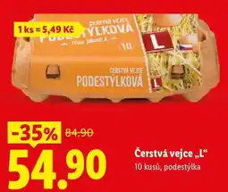 Lidl Čerstvá vejce ,,L, 10 kusů nabídka