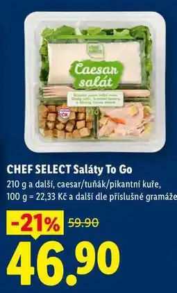 Lidl CHEF SELECT Saláty To Go, 210 g a další nabídka