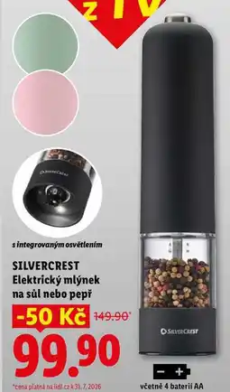 Lidl SILVERCREST Elektrický mlýnek na sůl nebo pepř nabídka