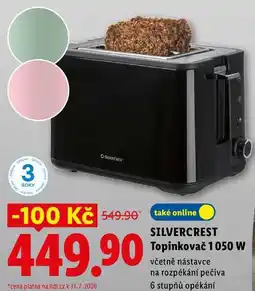 Lidl SILVERCREST Topinkovač 1 050 W nabídka
