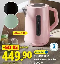 Lidl SILVERCREST Rychlovarná konvice 3 000 W nabídka