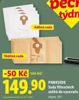 Lidl PARKSIDE Sada filtračních sáčků do vysavače, objem: 301 nabídka