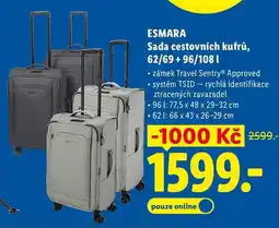 Lidl ESMARA Sada cestovních kufrů, 62/69 + 96/108 nabídka