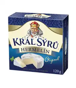 Lidl Král Sýrů Hermelín 120g, vybrané druhy nabídka