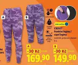Lidl CRIVIT Funkční legíny/capri legíny nabídka