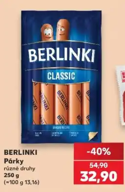 Kaufland BERLINKI Párky nabídka